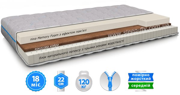 Матрац ORTHOPEDIC BALANCE DUO NEW / ОРТОПЕДИК БАЛАНС ДУО НЬЮ 90х190