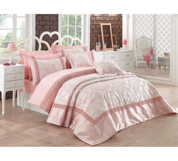Покривало Cotton Box DELUX BELLEZA PUDRA - покривало декоративне 260х270 TM (Туреччина) -доставка безкоштовно