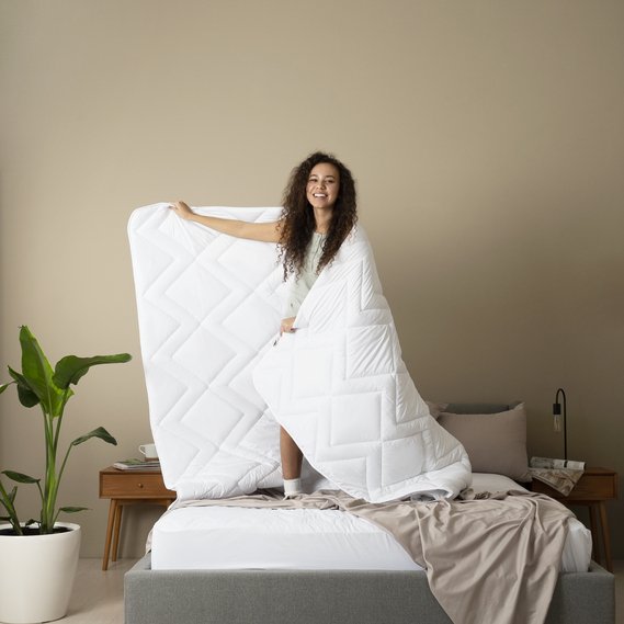 КОВДРА NORDIC COMFORT ЛІТНЯ ТМ IDEIA 155Х215 СМ БІЛИЙ 