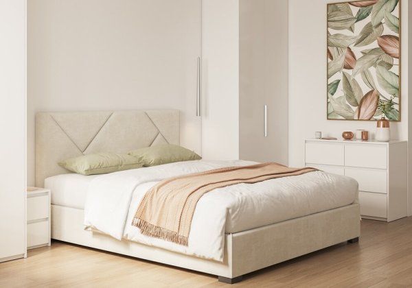 Ліжко м'яке Сіті від Шик Галичина з підйомним механізмом  120х200