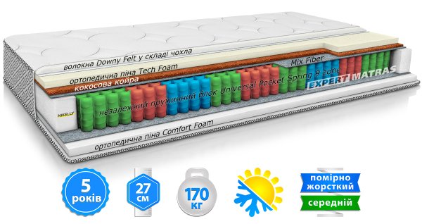 Ортопедичний матрац Sleep / Сліп 80x200