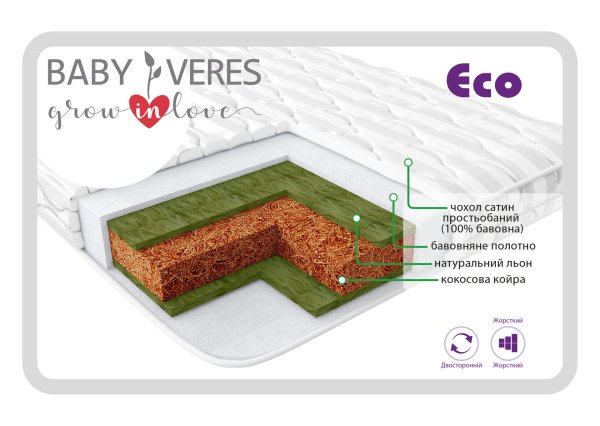 Матрас Baby Veres "ECO" 60х120х8 см 