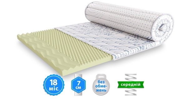 Матрац топер VIKING / ВІКІНГ 90x200