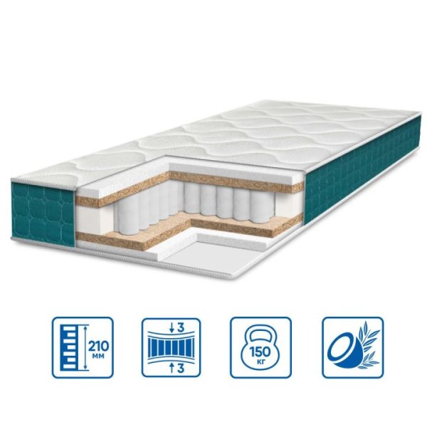 МАТРАЦ МОДЕЛЬ FRESH "SPRING COCOS" 150х190 см 