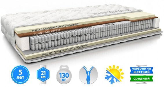 Матрас SOFIA NEW / СОФИЯ НЬЮ 80x200