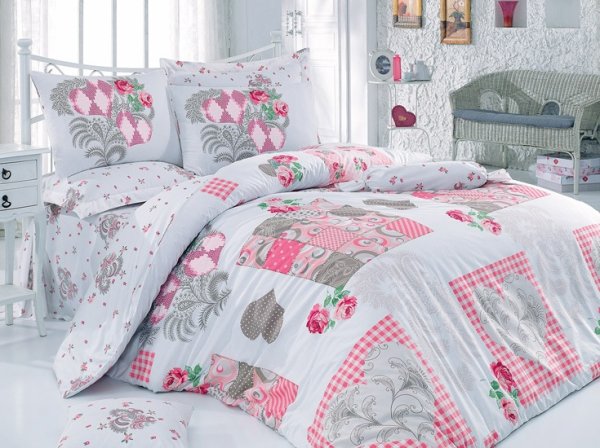 Постільна білизна Cotton Box ANGEL PEMBE 200х220