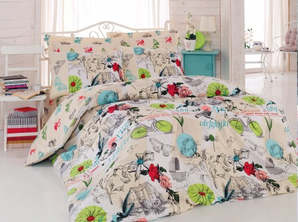 Постільна білизна Cotton Box PAST BEYAZ 200х220