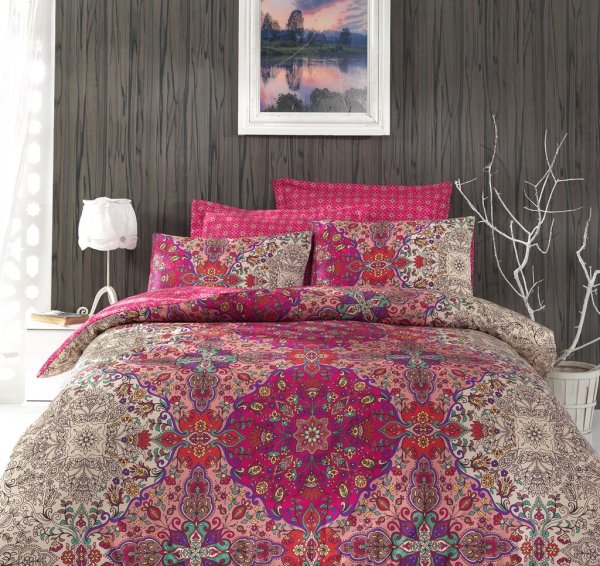 Постільна білизна Cotton Box TUGBA FUSYA 160х220