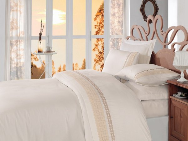 Постільна білизна Cotton Box GOLD EKRU 200х220